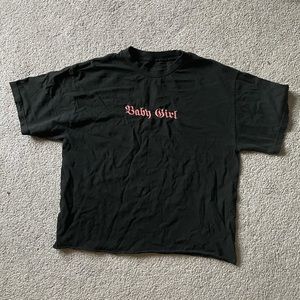 Black Embroidered Brandy Melville Tee